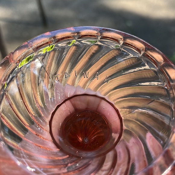 Taiwan Pink Depression Glass (Set of 2) Candlesticks Holders GLOW 6" Tall - Picture 7 of 7